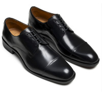 Sapato Social Derby Cap-Toe Boyd Preto